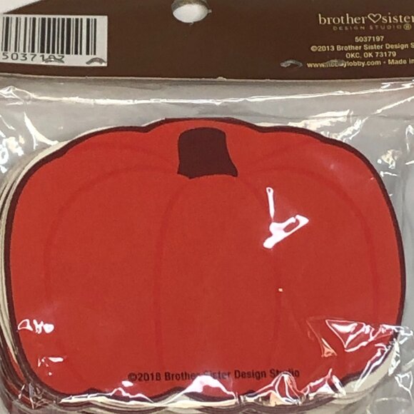 Lot of 4 Thanksgiving Pumpkin Place Cards Fall Party Orange 20ct ea 2.9"x2.2" - Picture 2 of 4